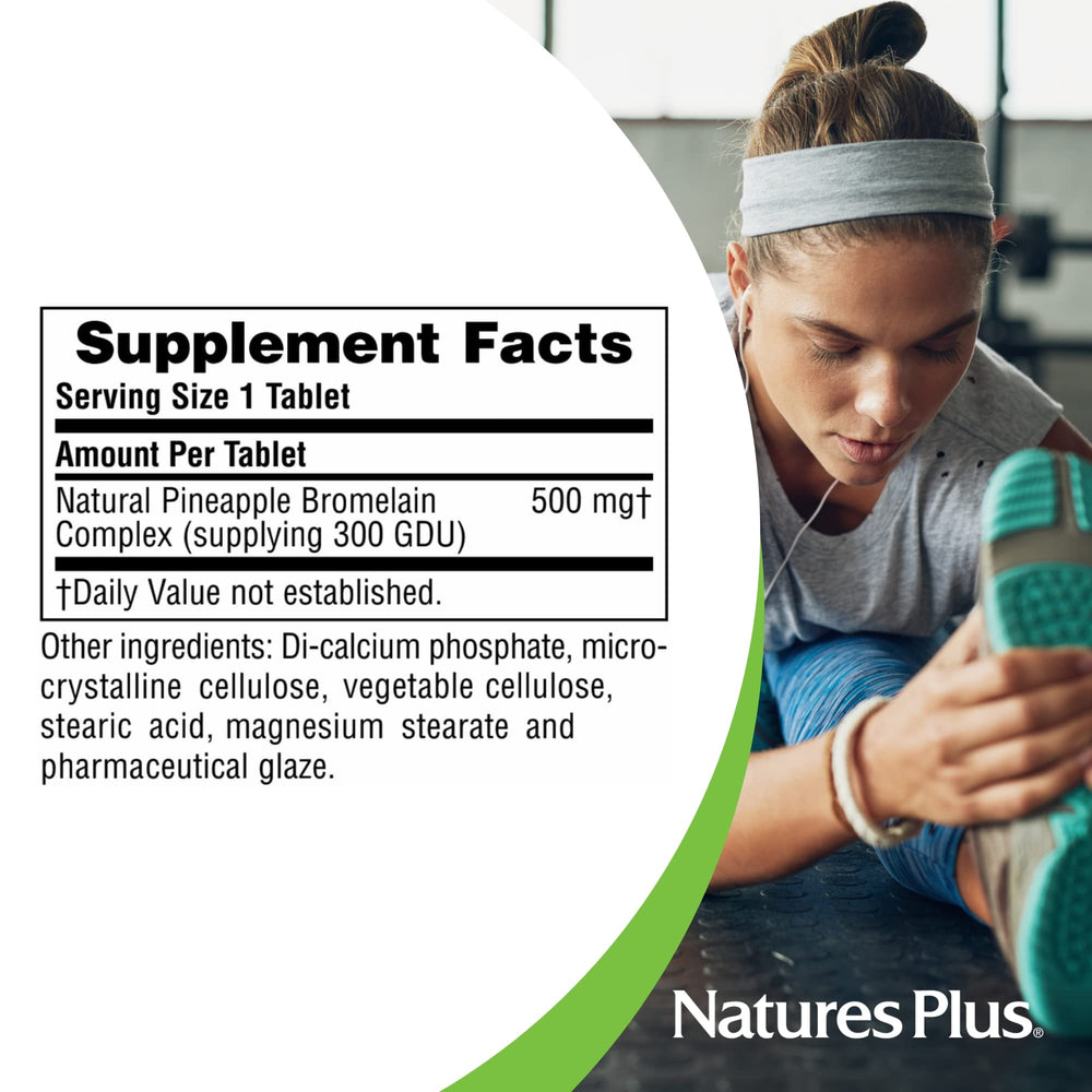Natures Plus Bromelain 500 mg packaging image