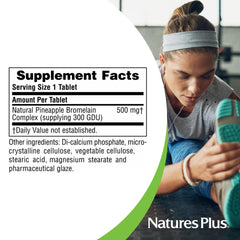 Natures Plus Bromelain 500 mg packaging image