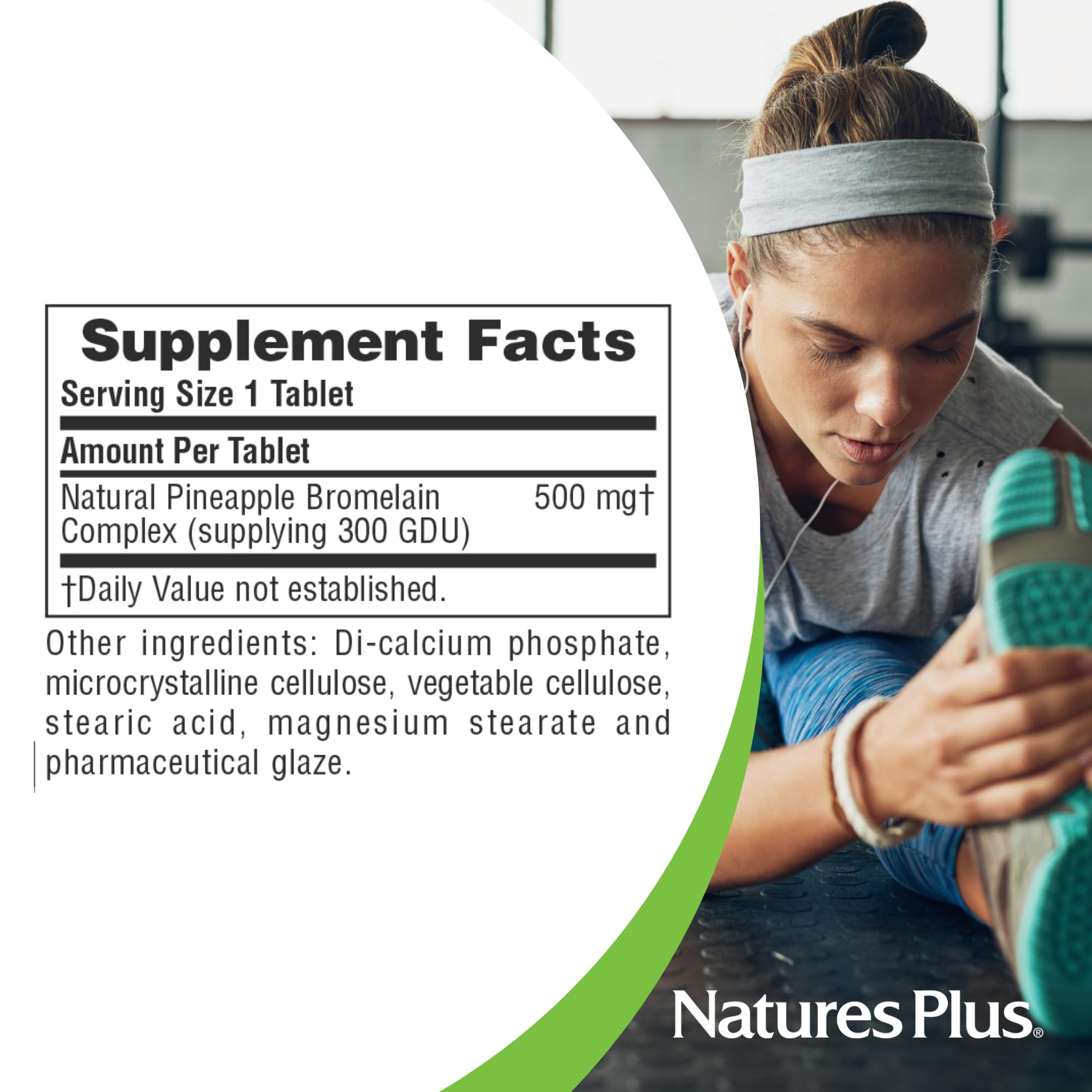Daily use of Natures Plus Bromelain 500 mg tablets