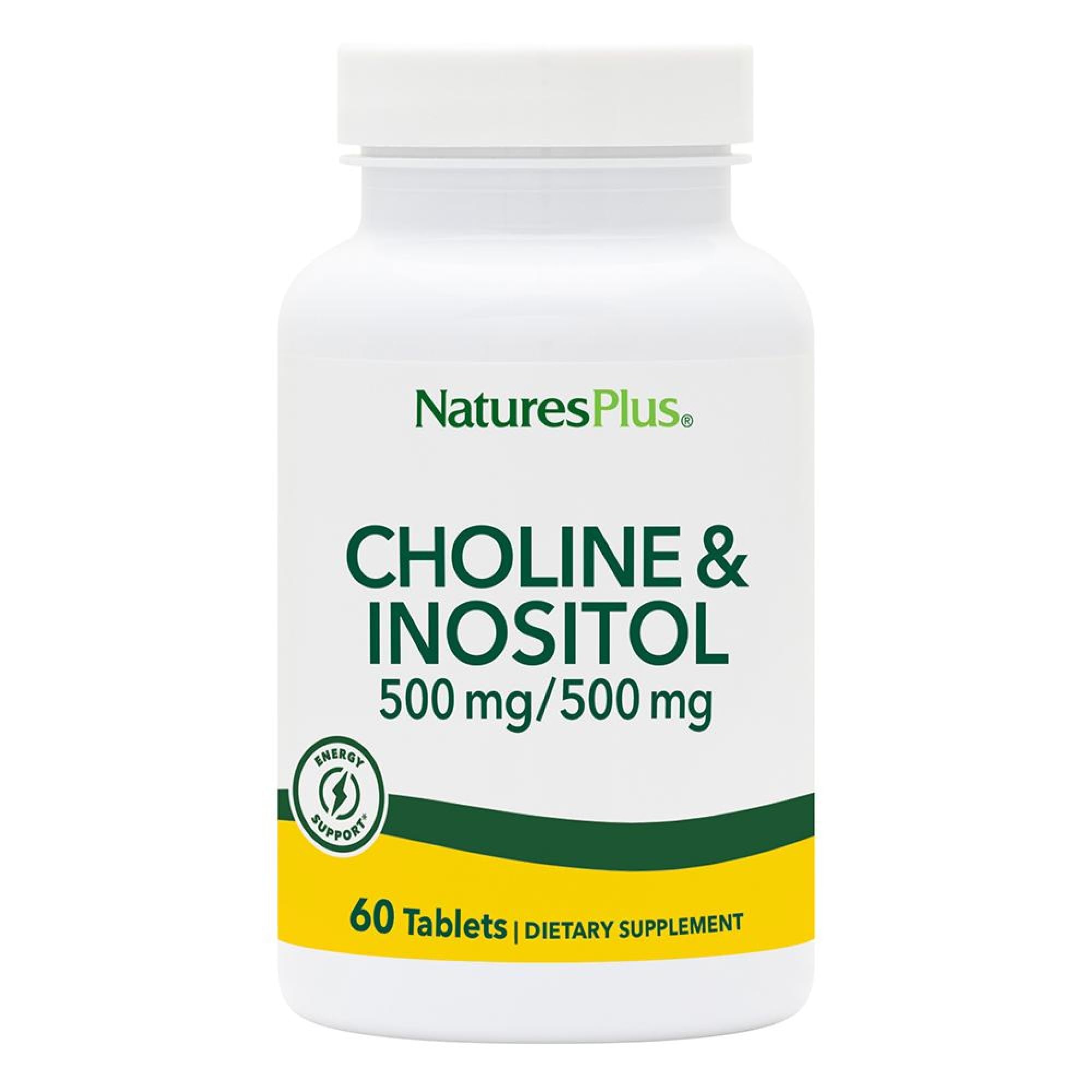 Natures Plus Choline & Inositol bottle label