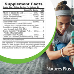 Close-up of Connect-All bottle label showing 300 mg Glucosamine Sulfate