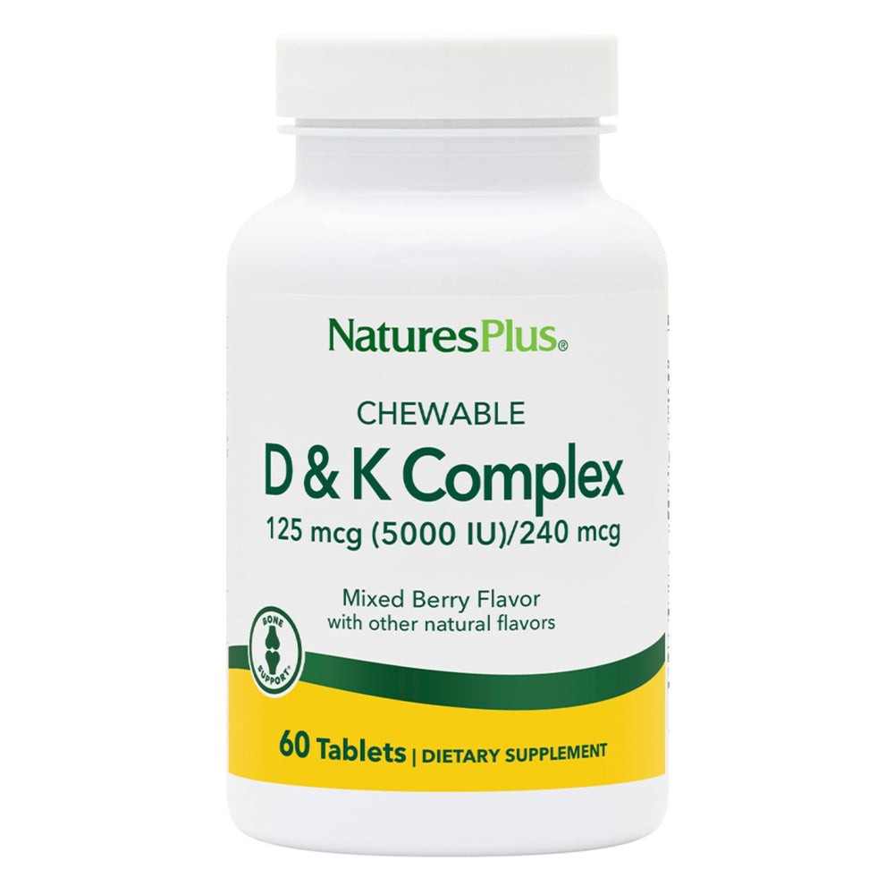Natures Plus D & K Complex bottle label