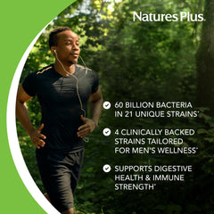 Close-up of the product label for GI Natural Probiotic Men