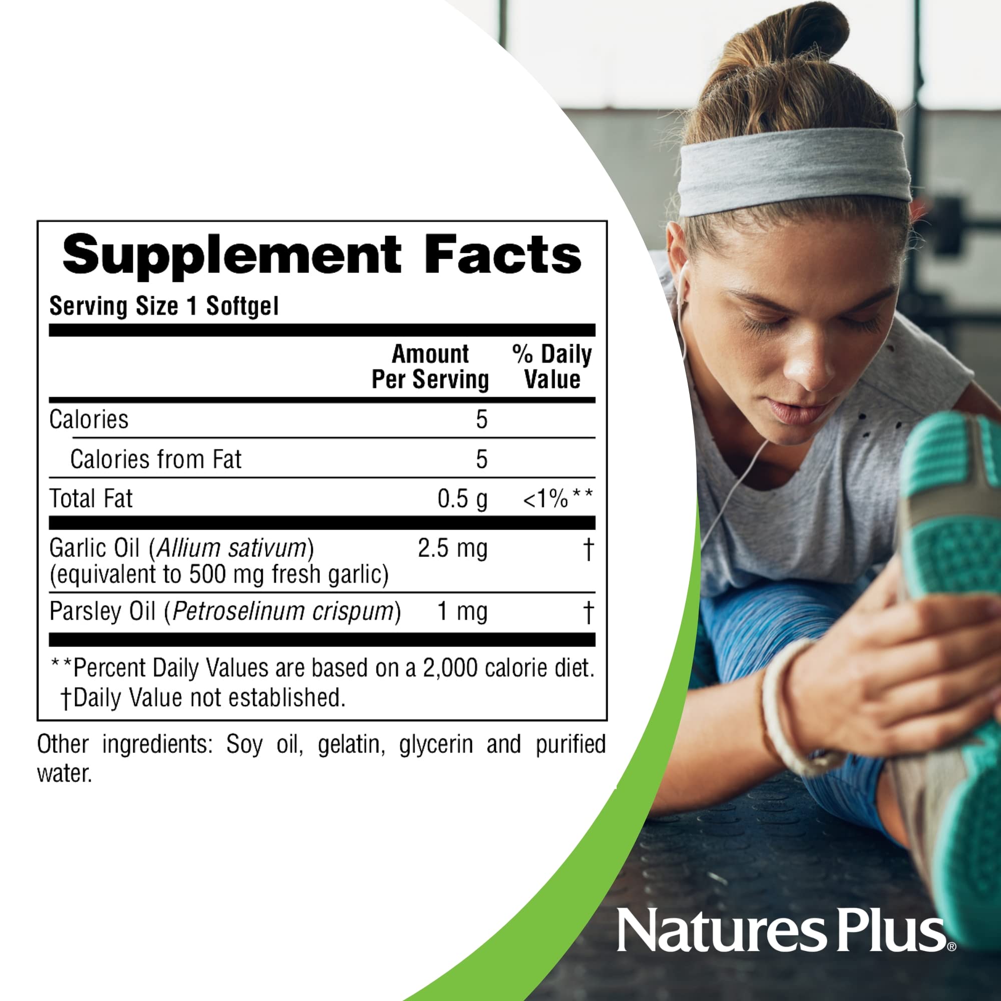 Illustration of heart health support from garlic and parsley