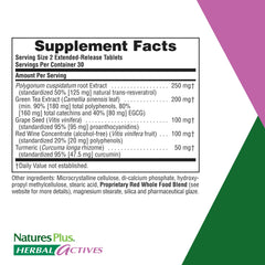 Close-up of Resveratrol extended-release tablet