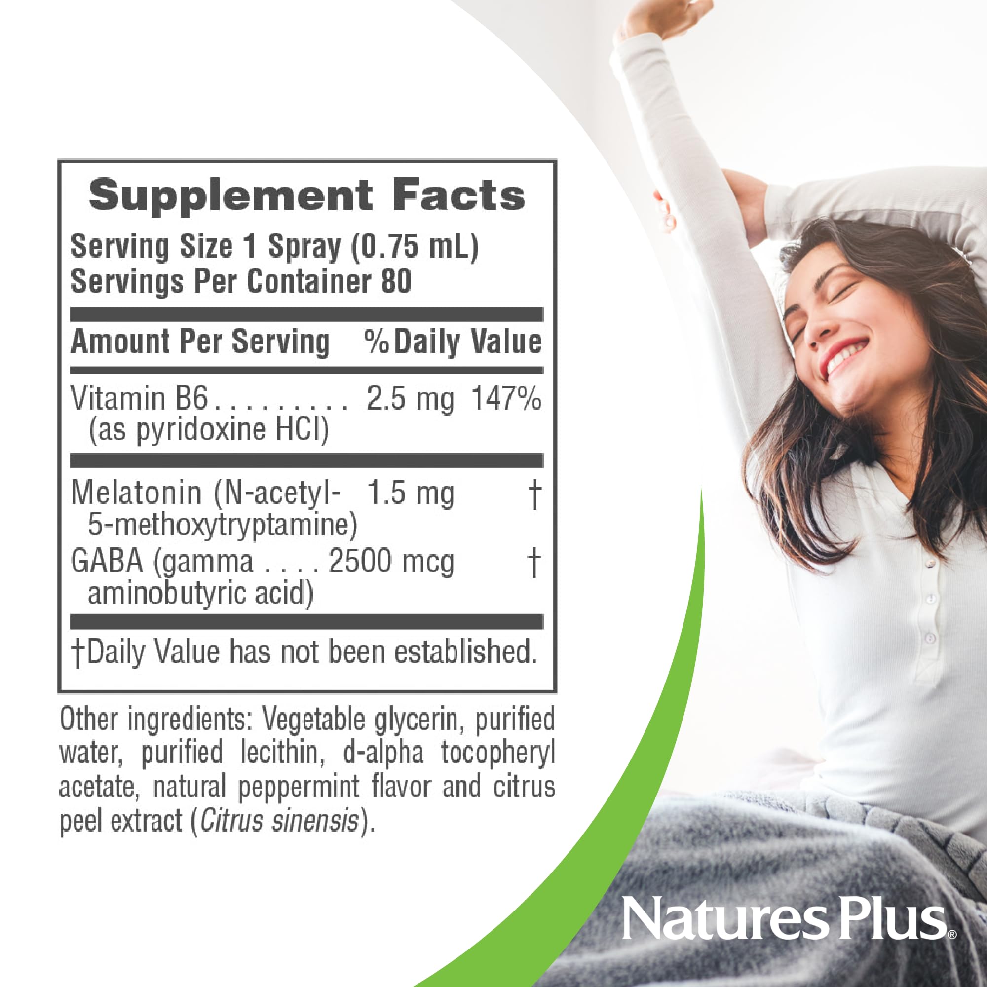 Sleep support features and natural peppermint flavor banner