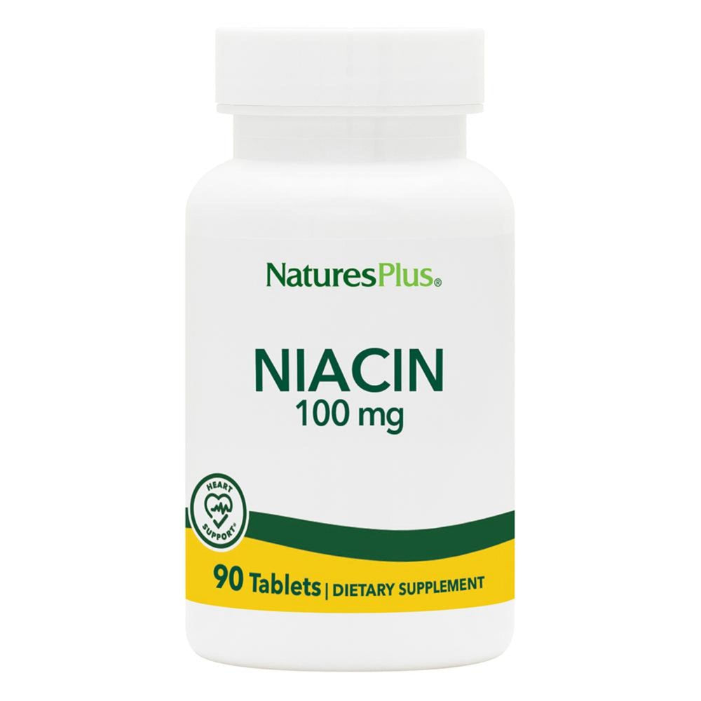 Natures Plus Niacin 100 mg bottle label