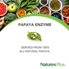 Label highlighting papain 6 mg, amylase and protease