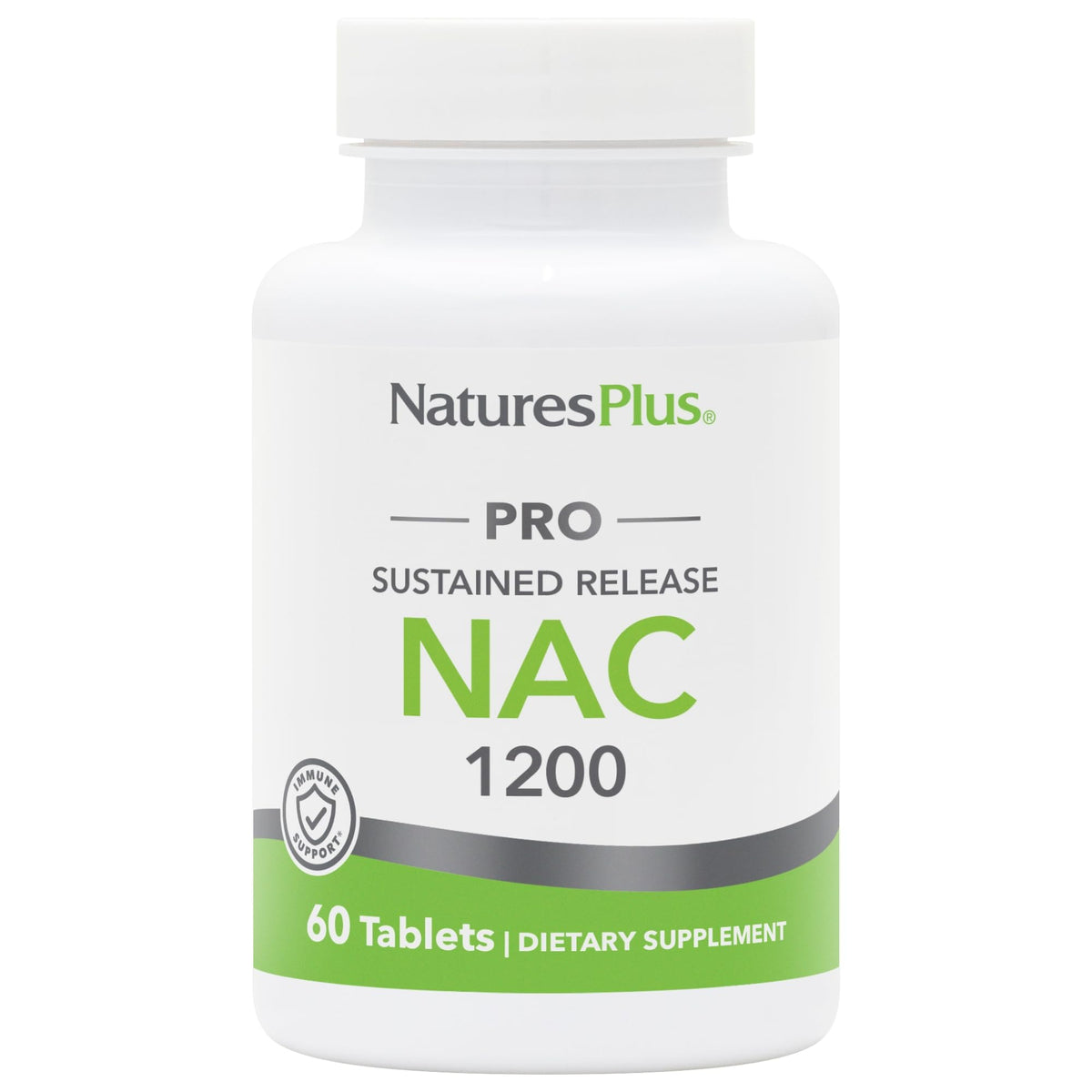 Natures Plus PRO NAC 1200 mg bottle with label