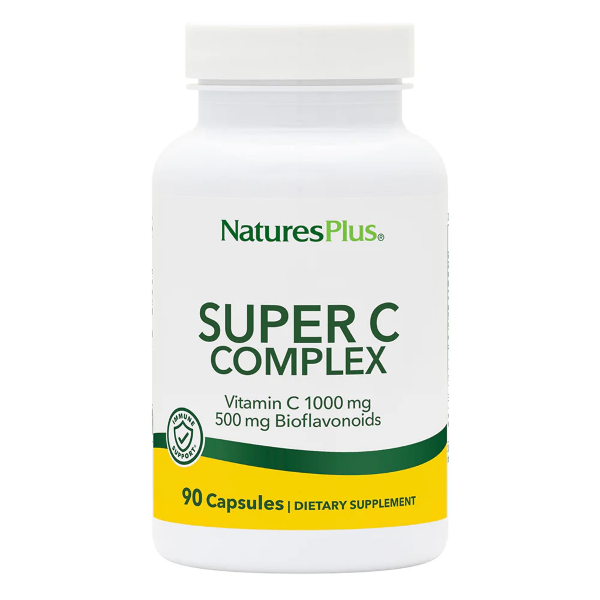 Natures Plus Super C Complex bottle with 90 vegetarian capsules
