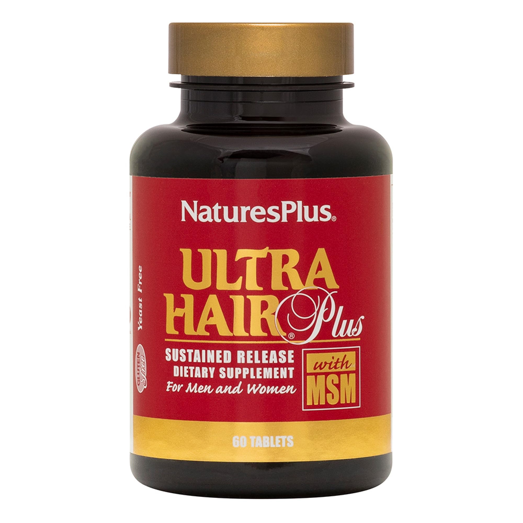Nature's Plus Ultra Hair Sustained Release bottle with 60 vegetarian tablets