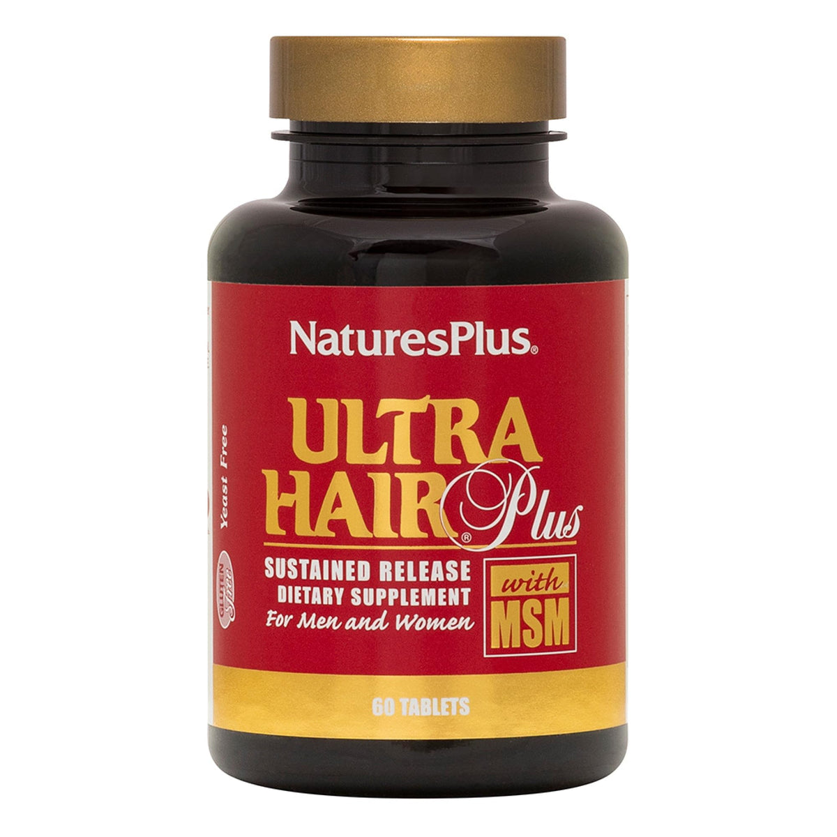 Nature's Plus Ultra Hair Sustained Release bottle with 60 vegetarian tablets