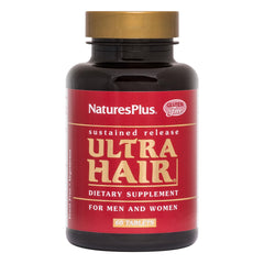 Natures Plus Ultra Hair Sustained Release bottle with 60 vegetarian tablets