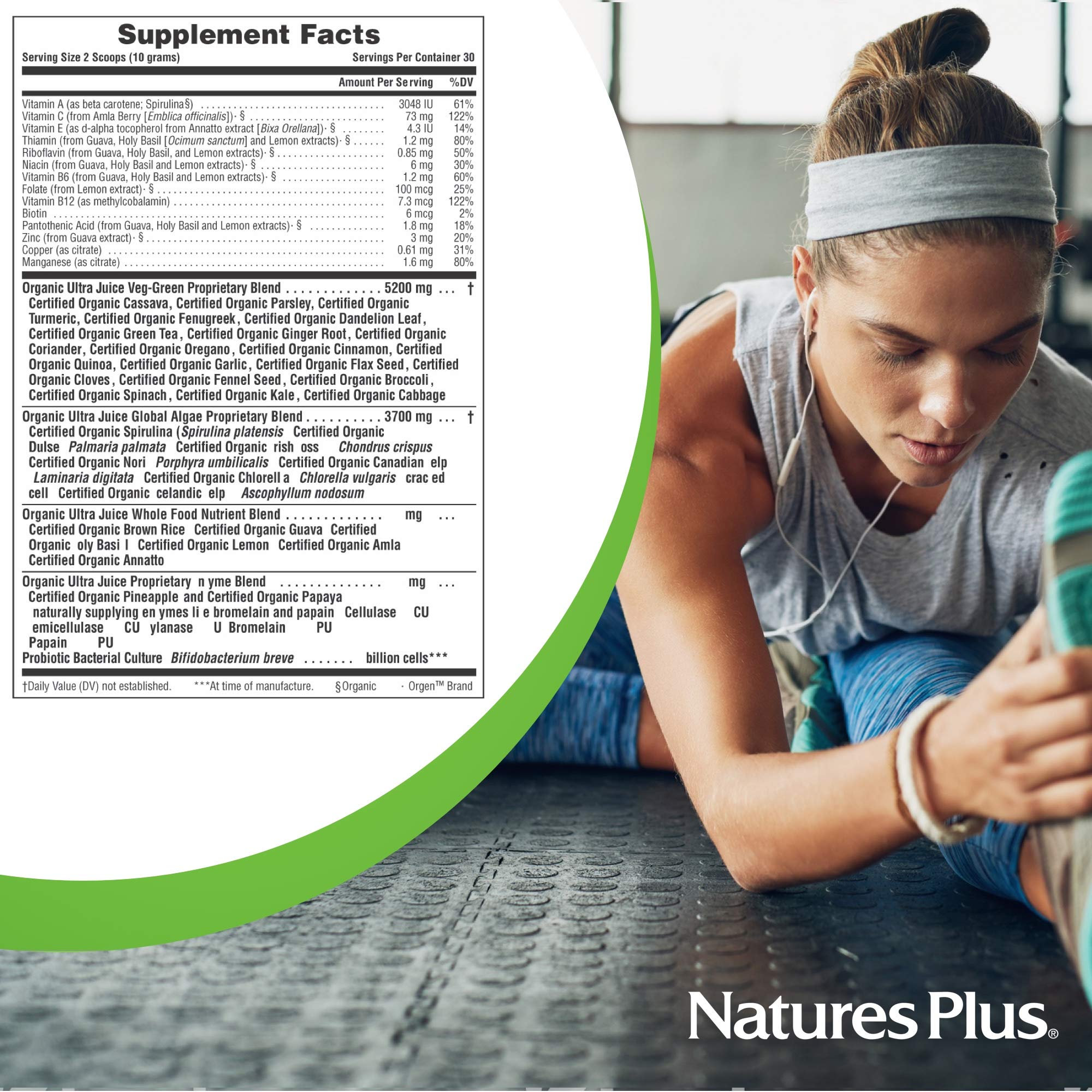 Packaging for Natures Plus Ultra Juice Green Powder