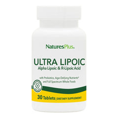 Bottle of Natures Plus Ultra Lipoic 30 Bi-Layered Tablets