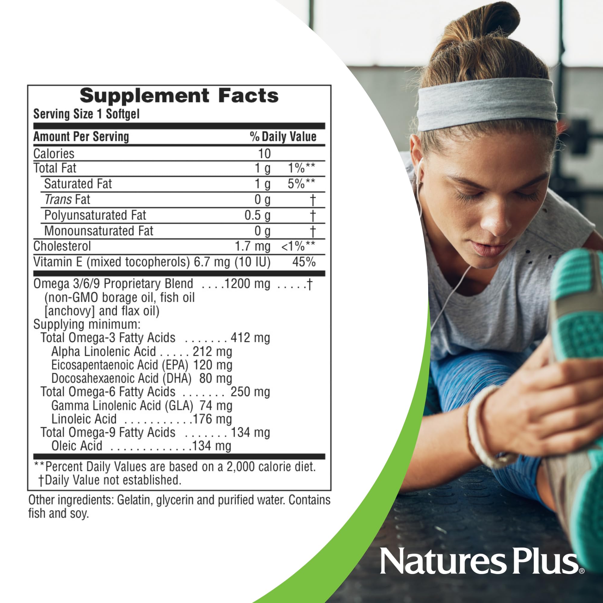 90 softgels serving size on bottle label