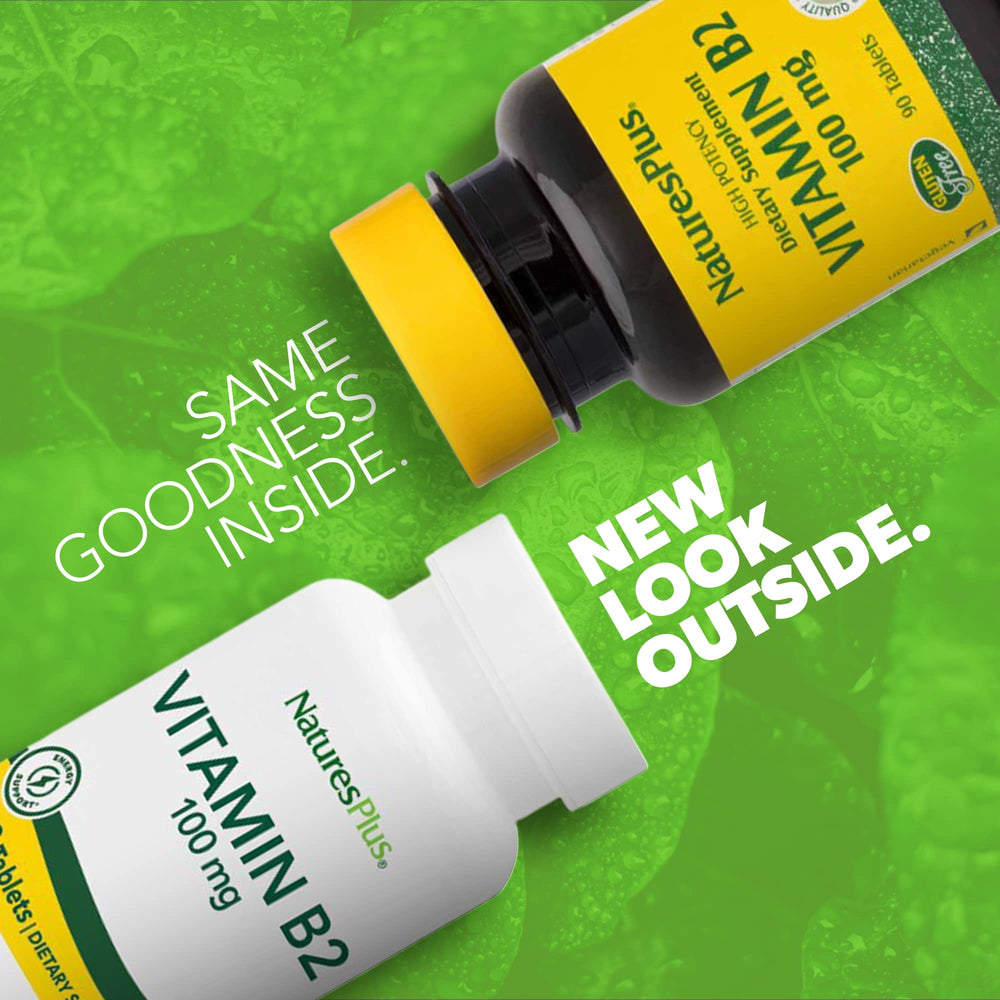 Close-up of Vitamin B2 (Riboflavin) 100 mg tablets