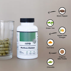 Nature's Pure Blend Active Detox apple cider vinegar mother image highlights digestive support