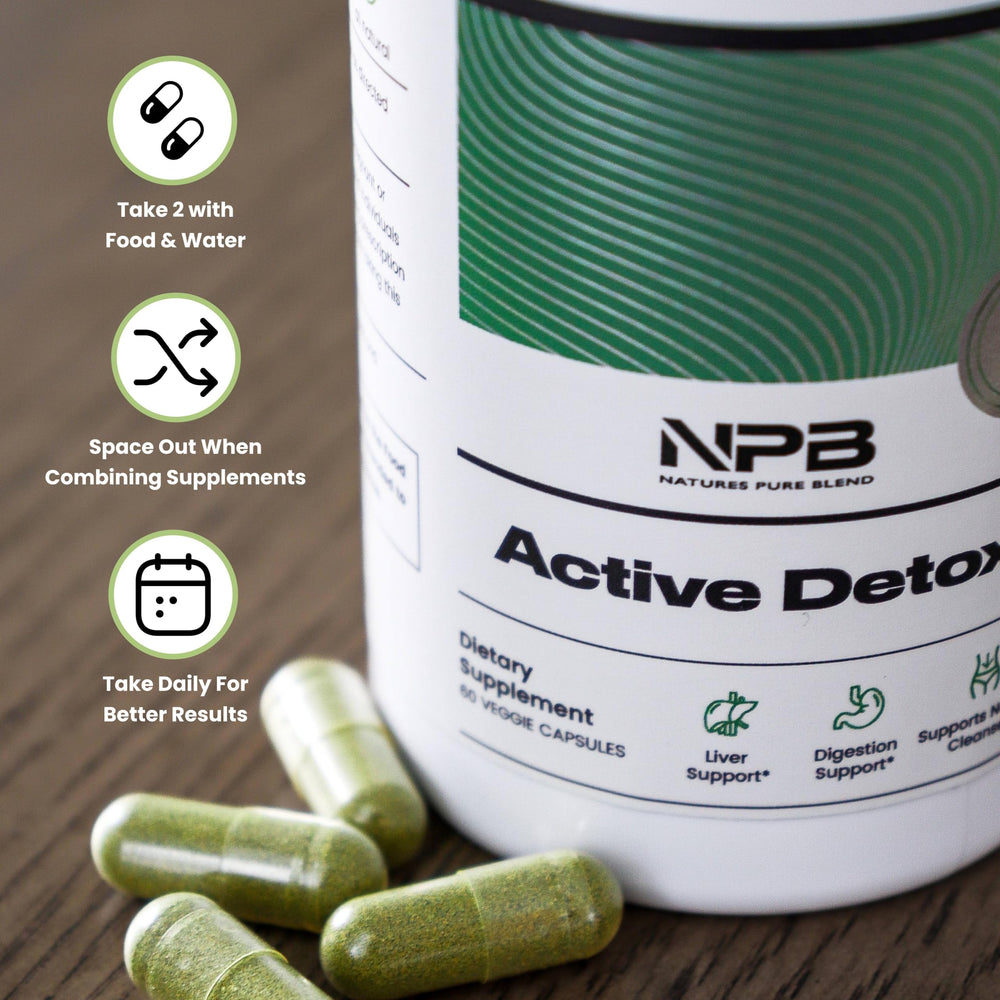 Nature's Pure Blend Active Detox green tea cup signals gentle energy and ritual