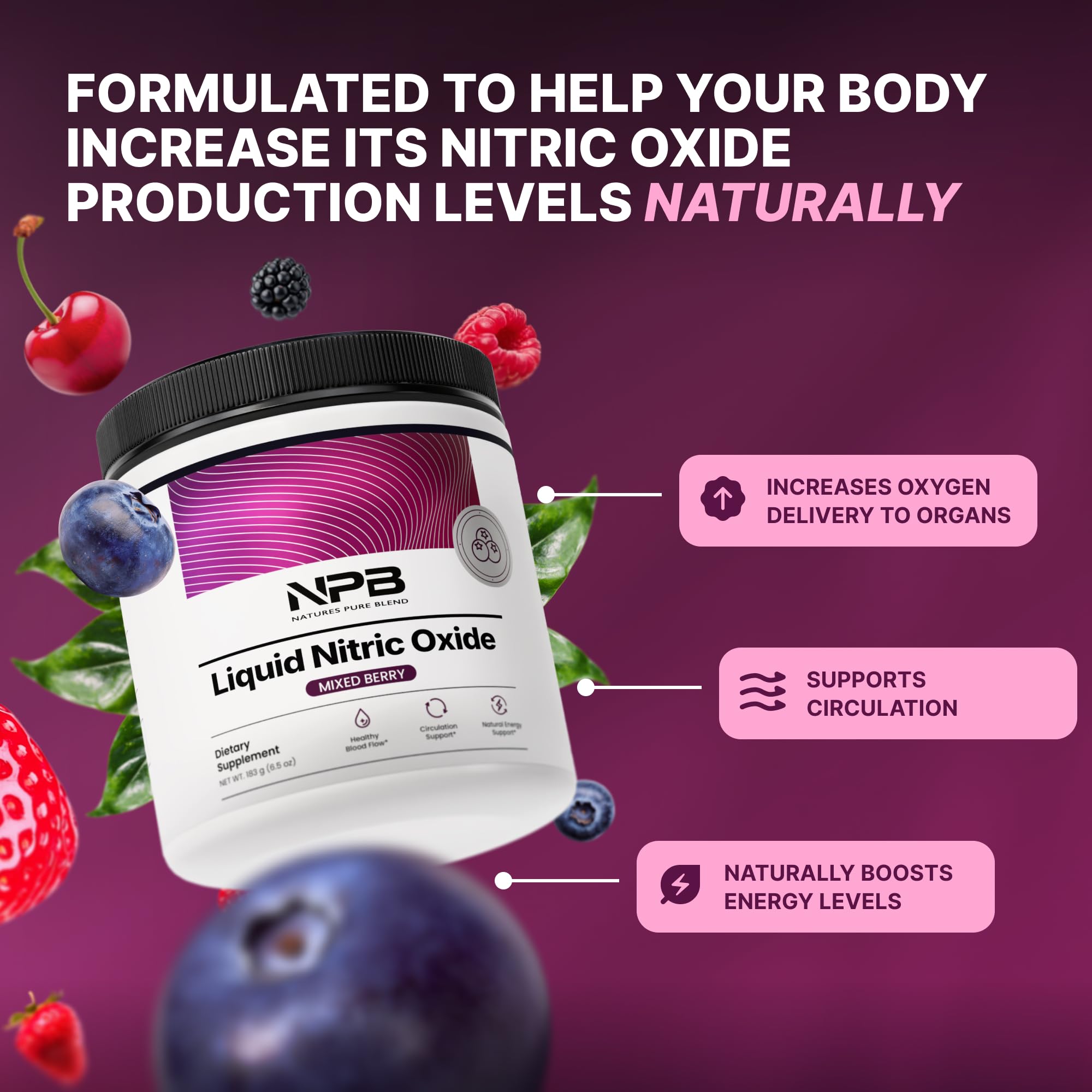 Nature's Pure Blend dissolving in water for quick absorption during training.