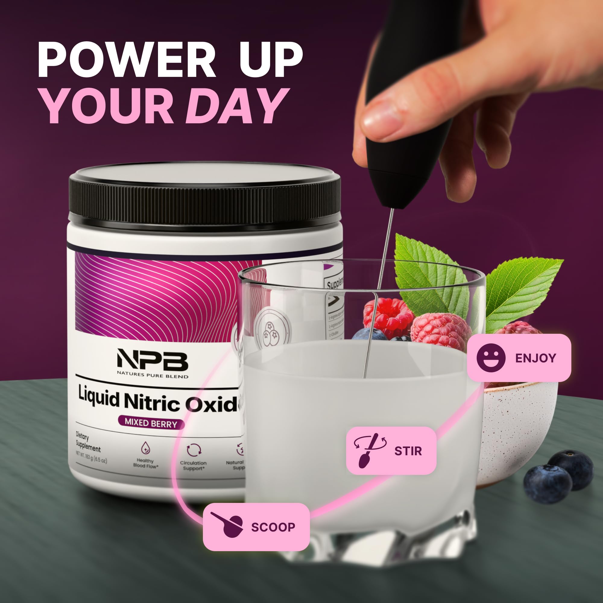 Nature's Pure Blend label shows no artificial ingredients.