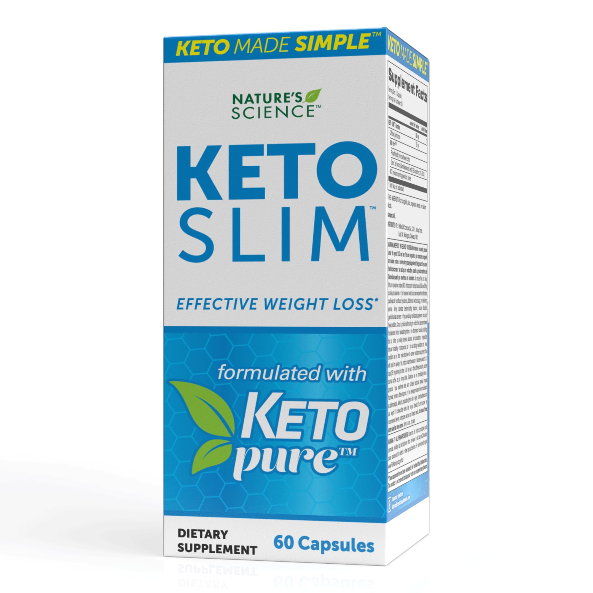 Nature's Science Keto Slim 60ct bottle