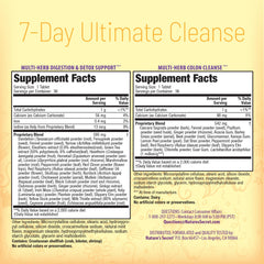 Nature's Secret 7 Day Ultimate Cleanse bottle pour captures easy, on-the-go use.