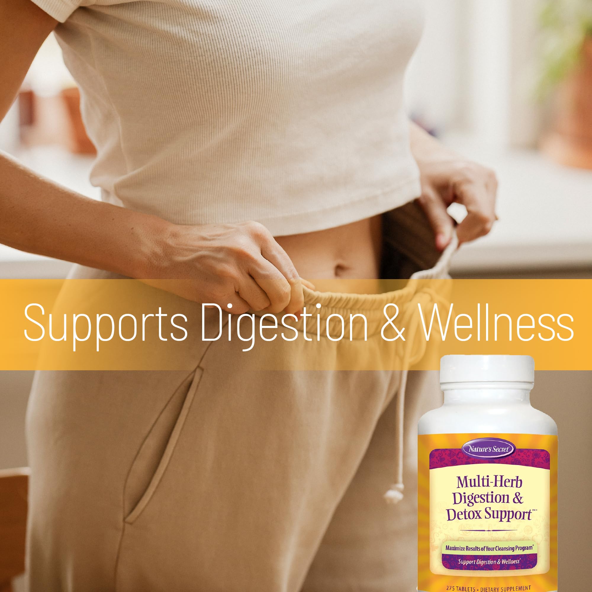 Green tea extract visuals from Nature's Secret offering antioxidant support.