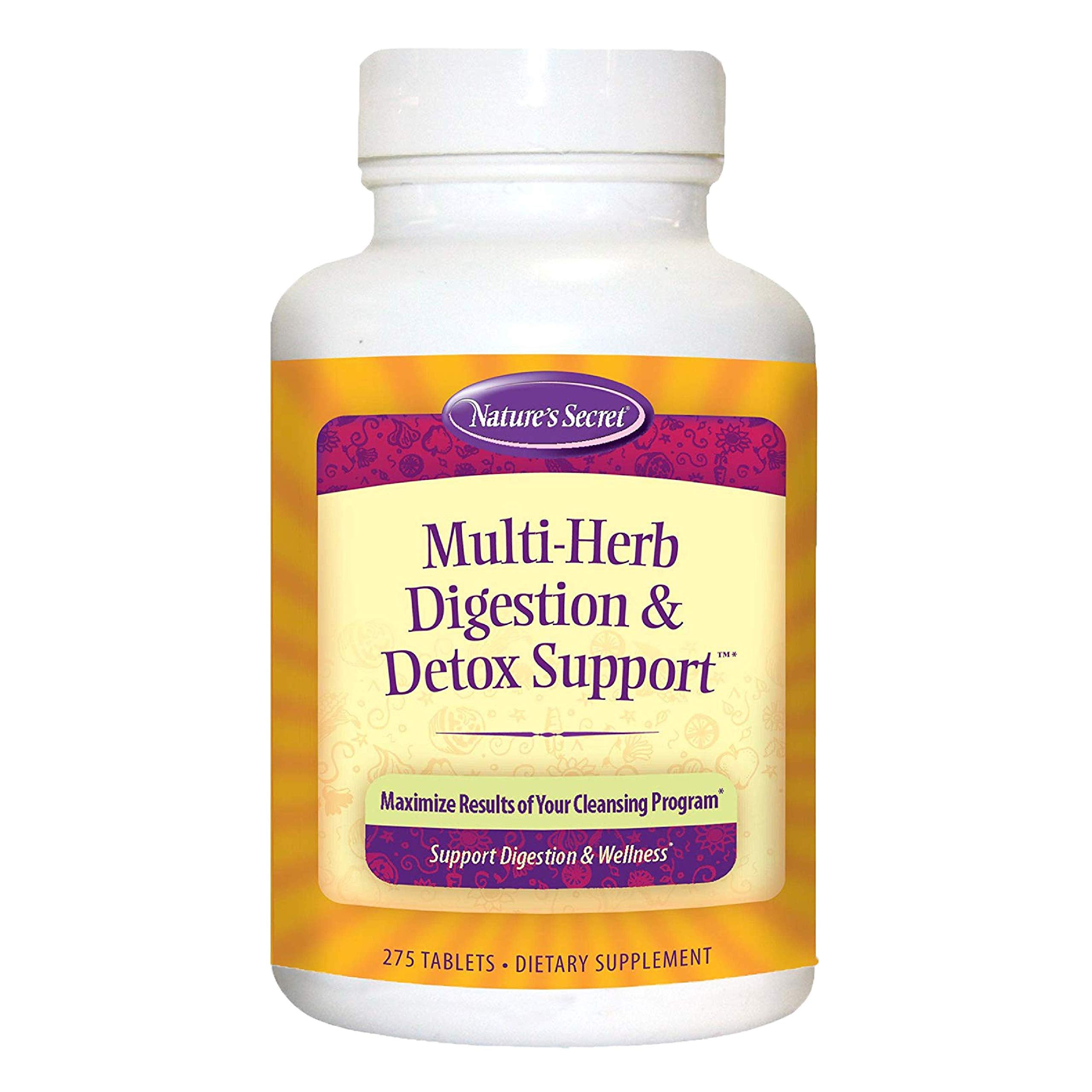 Nature's Secret Multi-Herb Digestion & Detox bottle label