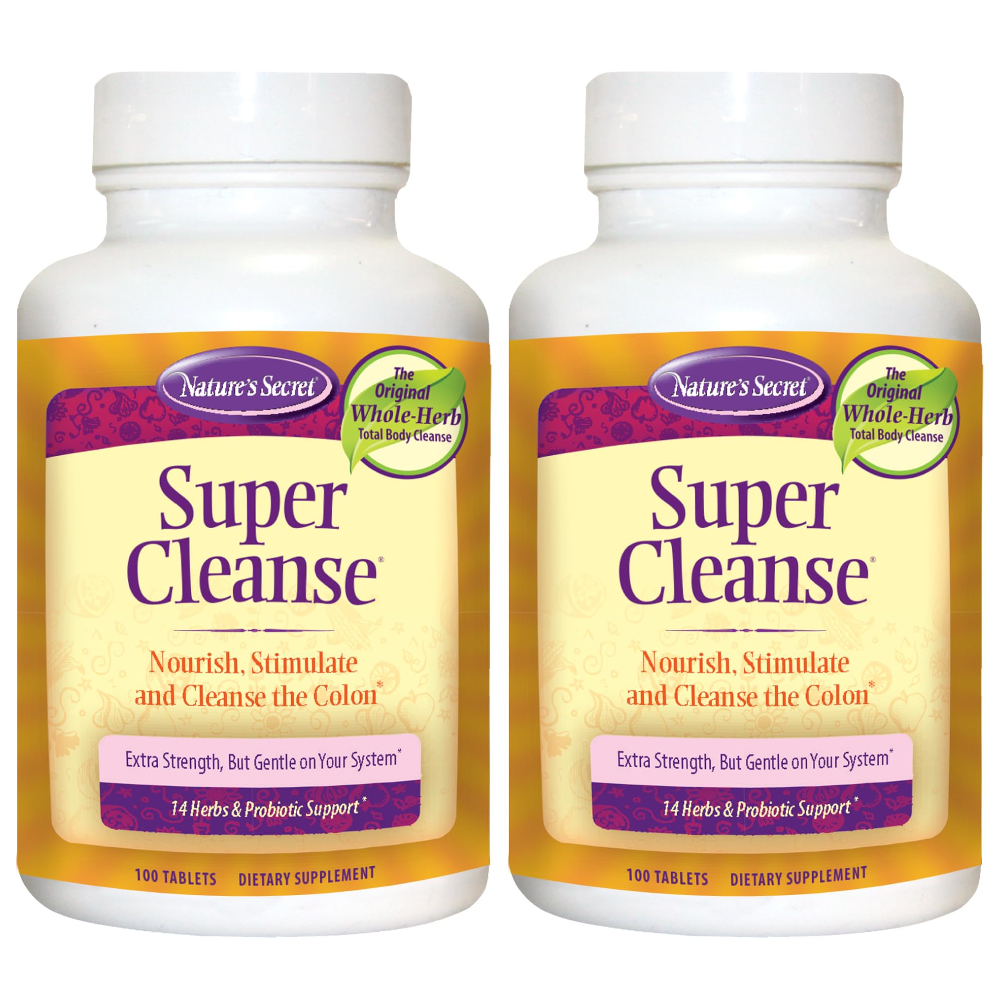 Nature's Secret Super Cleanse bottle front highlighting extra-strength digestive support