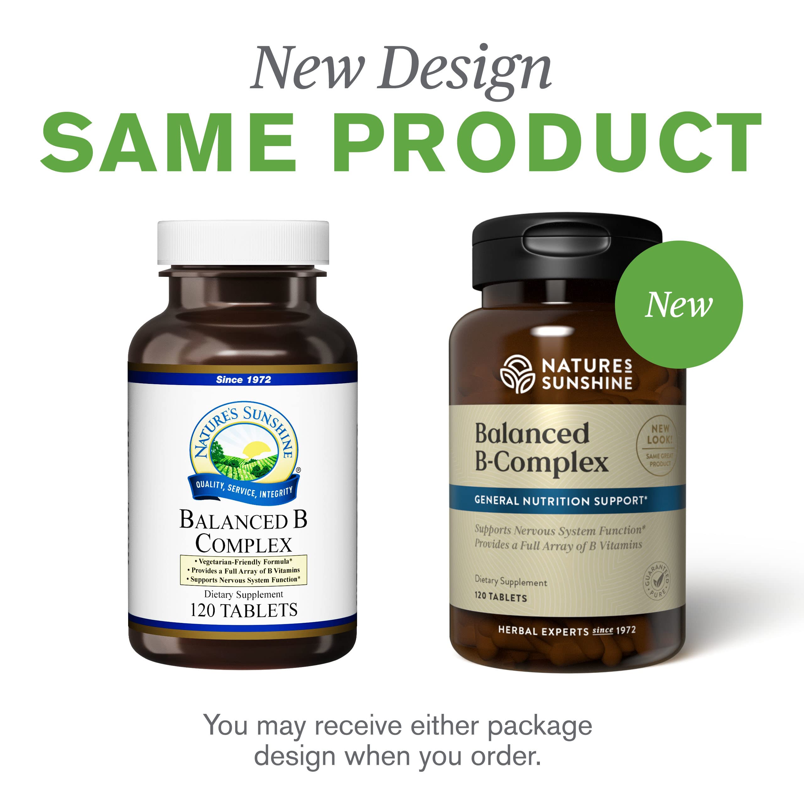 Daily use image for Nature's Sunshine Balanced B Complex 120 tablets