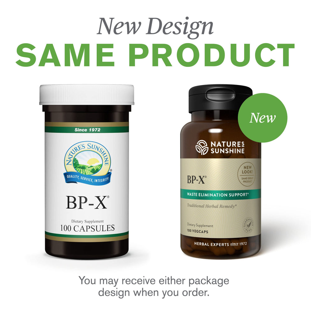 Lifestyle image of BP-X bottle with digestive health theme