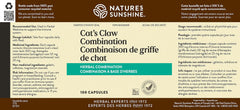 Cat's Claw Una de Gato 100 Capsules – digestive and immune system support