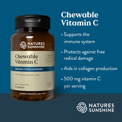 90-tablet bottle with chewable vitamin C