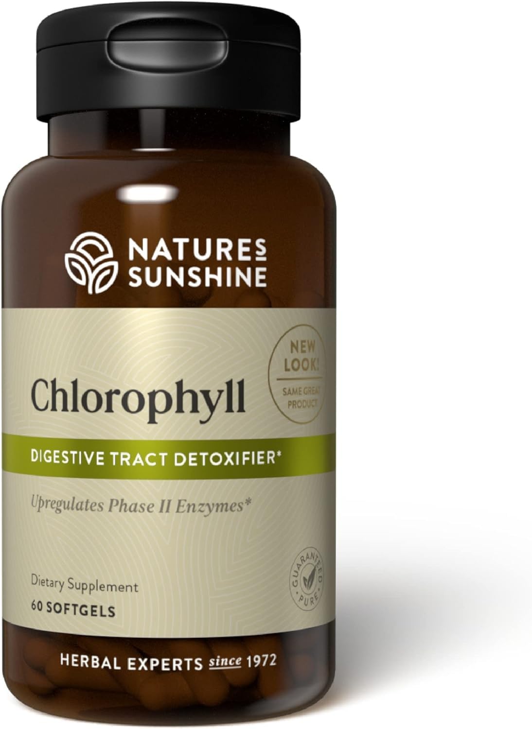 Nature's Sunshine Chlorophyll 60 Softgel Capsules bottle front view