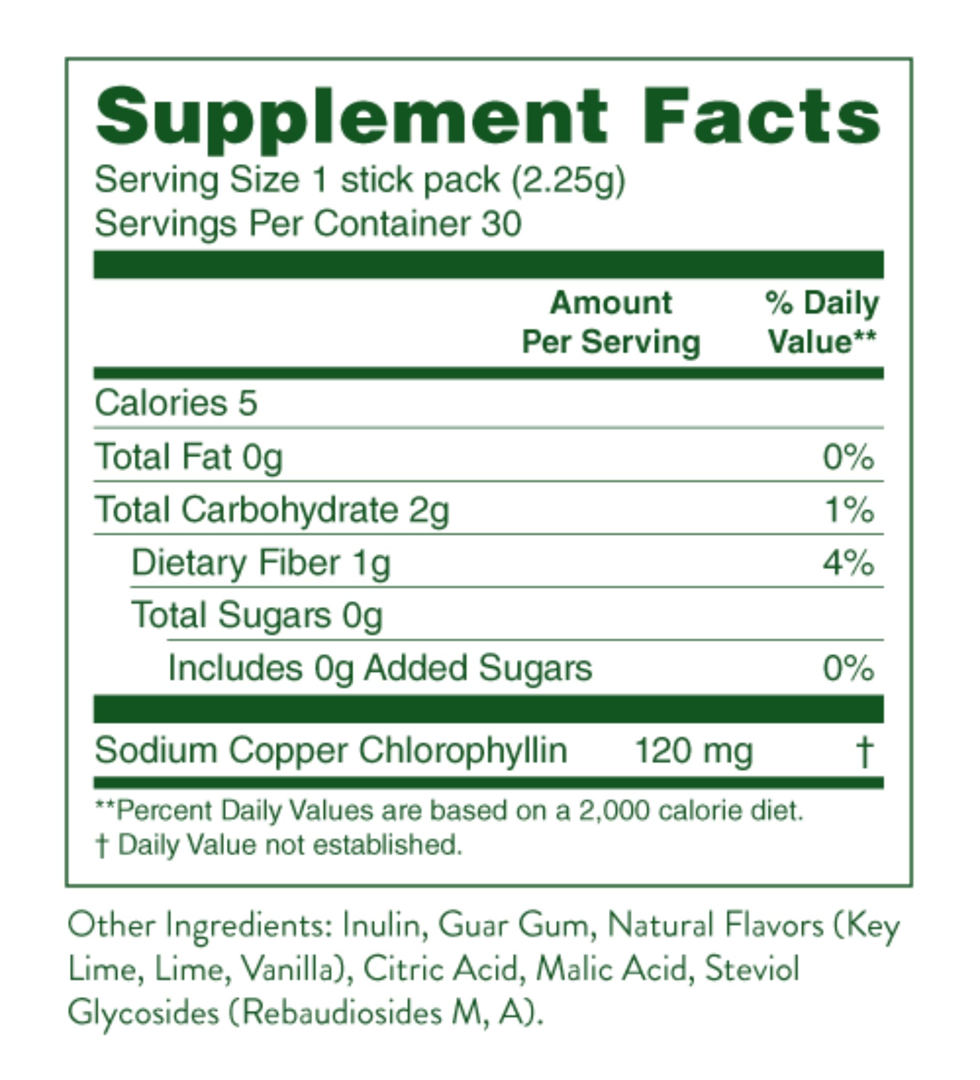 On-the-go Lime Twist chlorophyll drink ready to enjoy