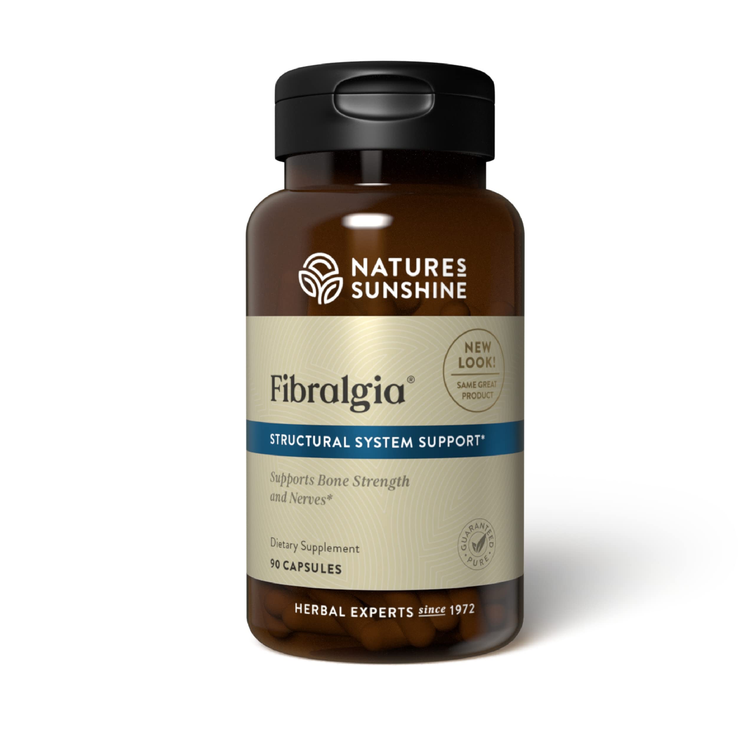 Front view of Nature's Sunshine Fibralgia 90 Capsules bottle