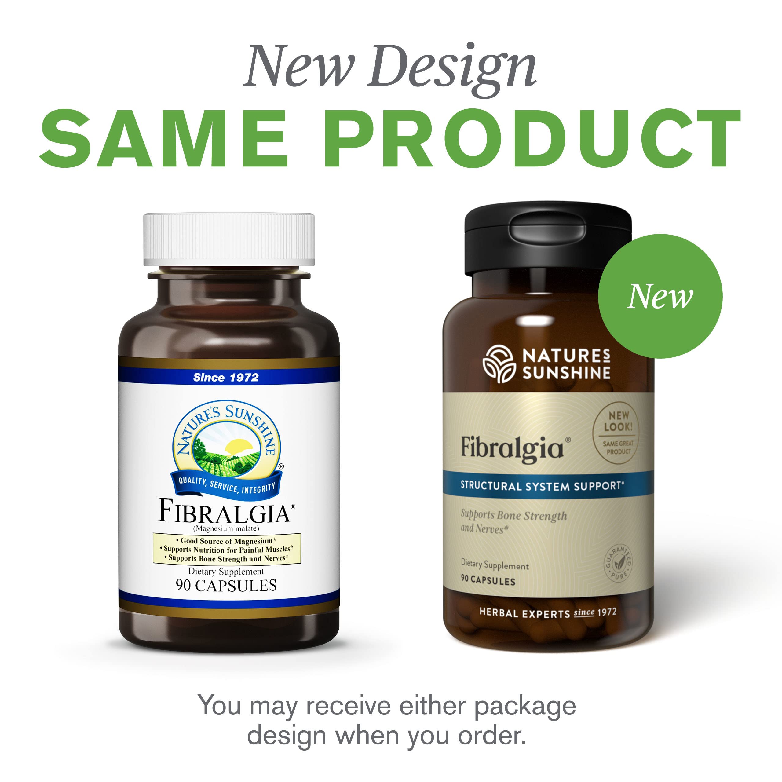 Herbal supplement bottle with Nature's Sunshine branding