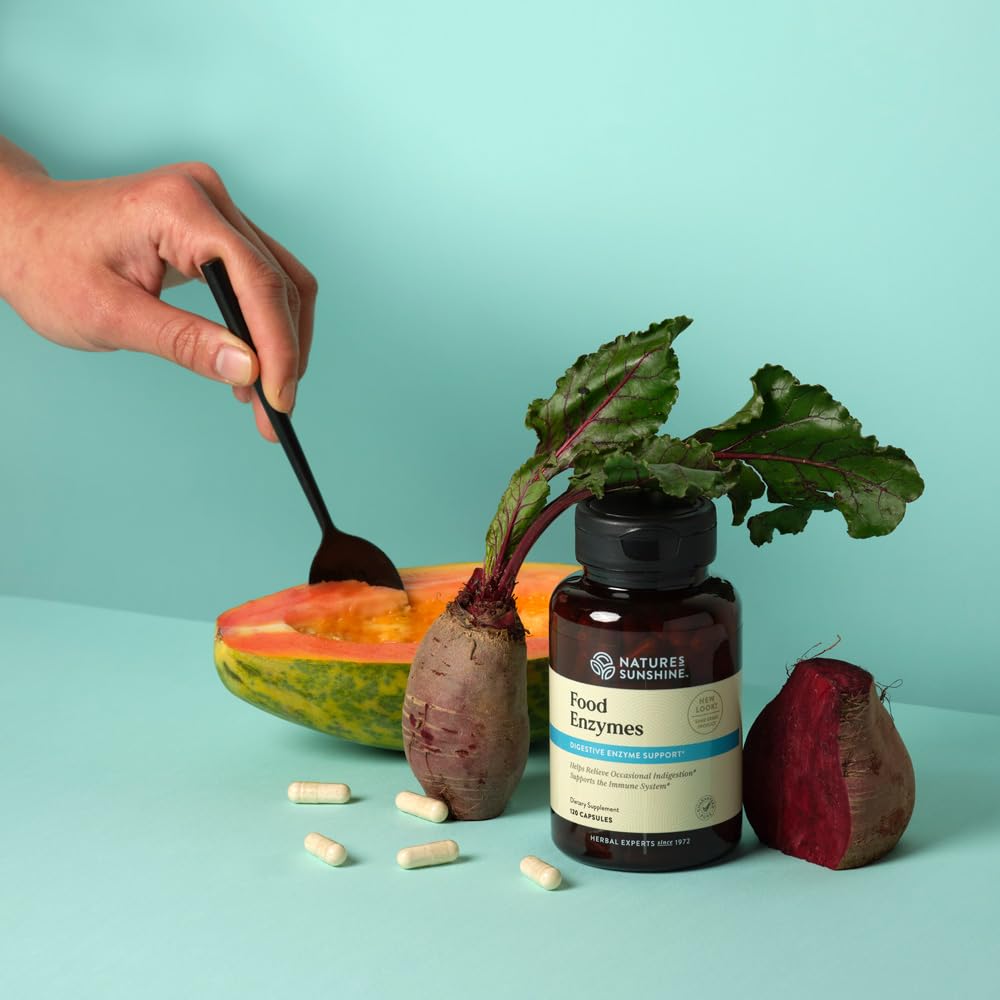 Betaine HCl and enzyme ingredients in Nature's Sunshine Food Enzymes