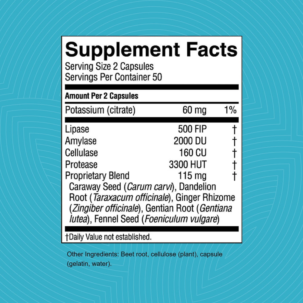 Nature's Sunshine Hi Lipase product label and packaging