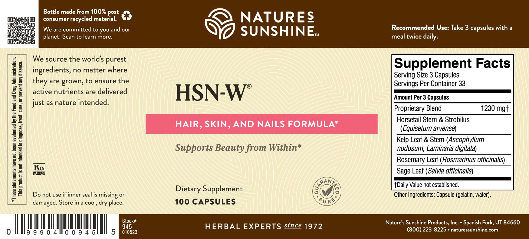 Lifestyle image of Nature's Sunshine HSN-W 100 capsules