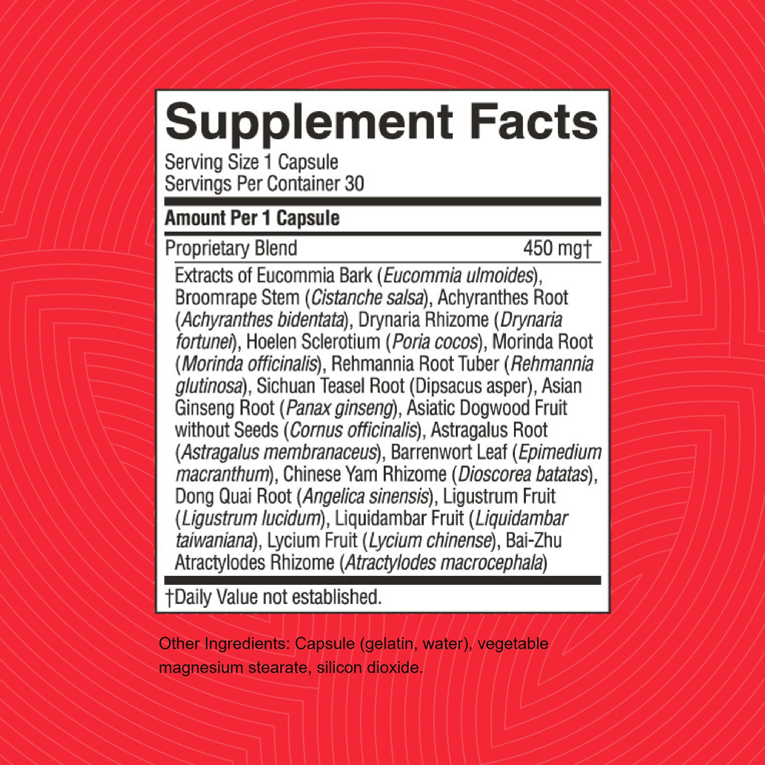 Eucommia bark and other herbs used in KB-C