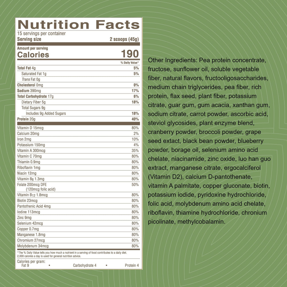 Nature's Sunshine Love and Peas bag close-up with texture view