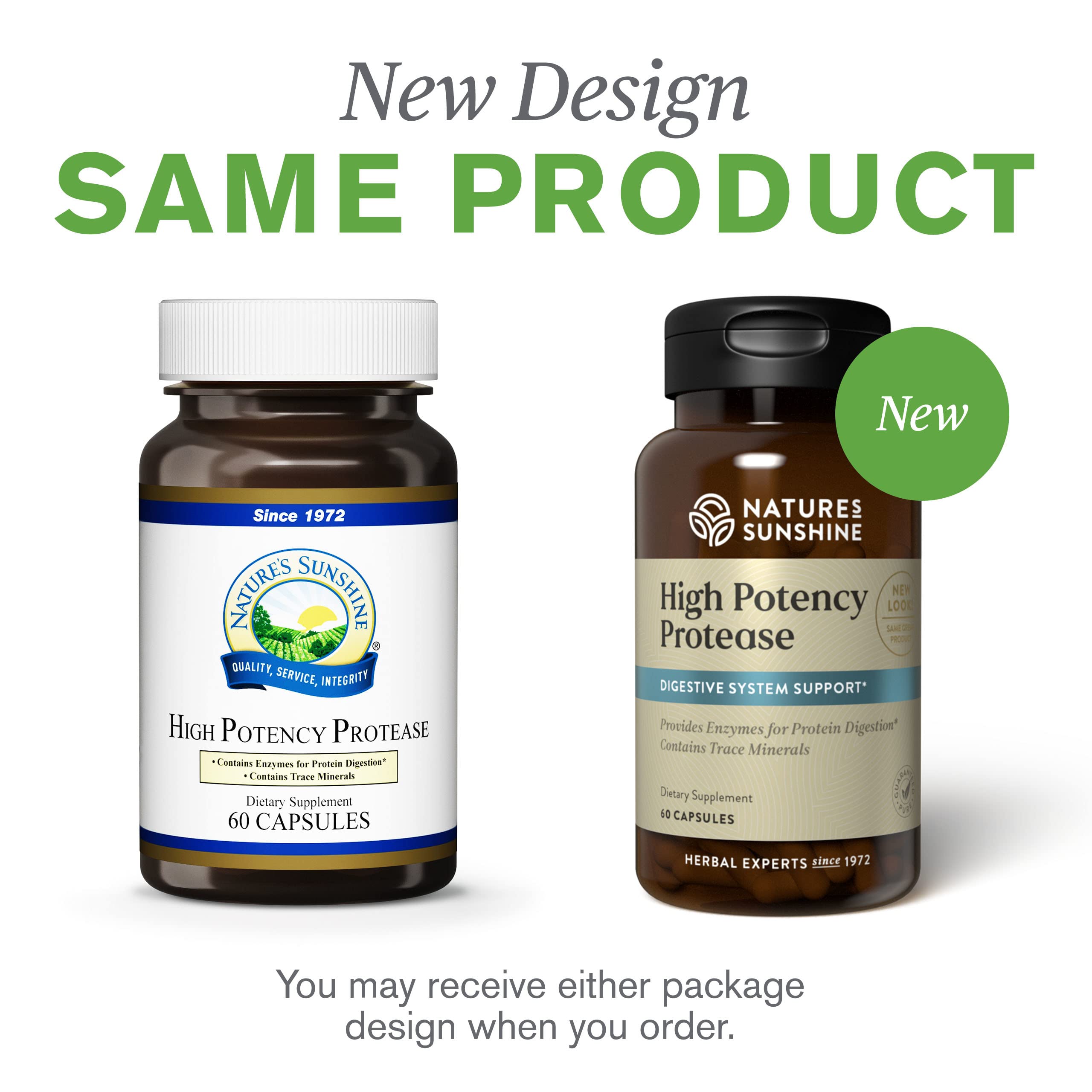 Nature's Sunshine logo and branding on bottle