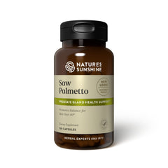 Nature's Sunshine Saw Palmetto 100 Capsules Kosher bottle front