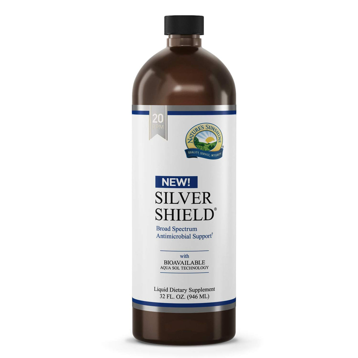 Nature's Sunshine Silver Shield Liquid bottle – front view