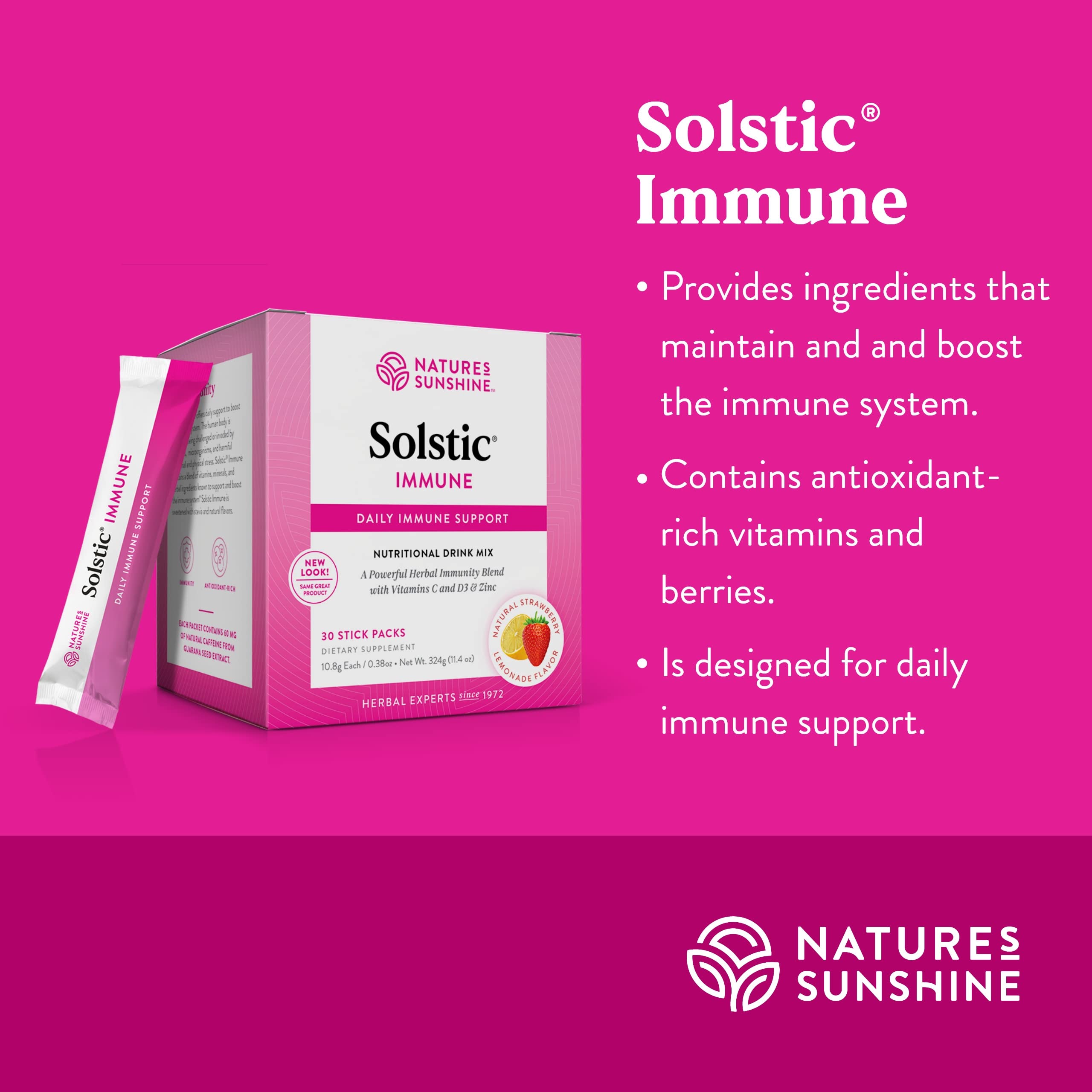 Solstic Immune sachet dissolving in water
