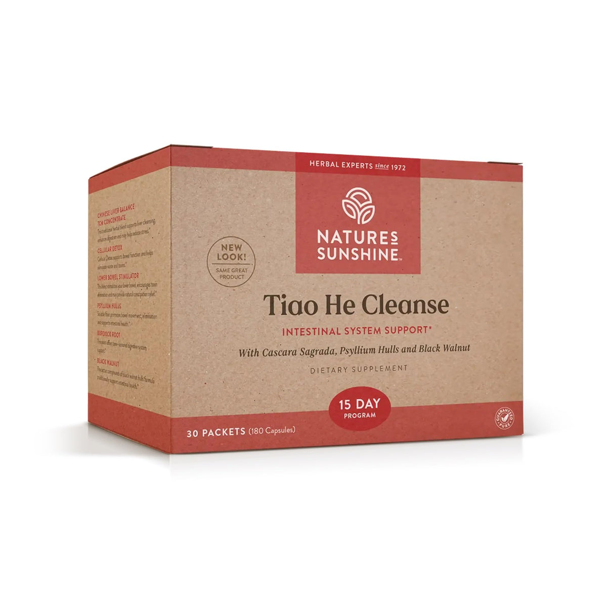 Nature's Sunshine Tiao He Herbal Cleanse bottle for daily digestive support and gentle cleanse.