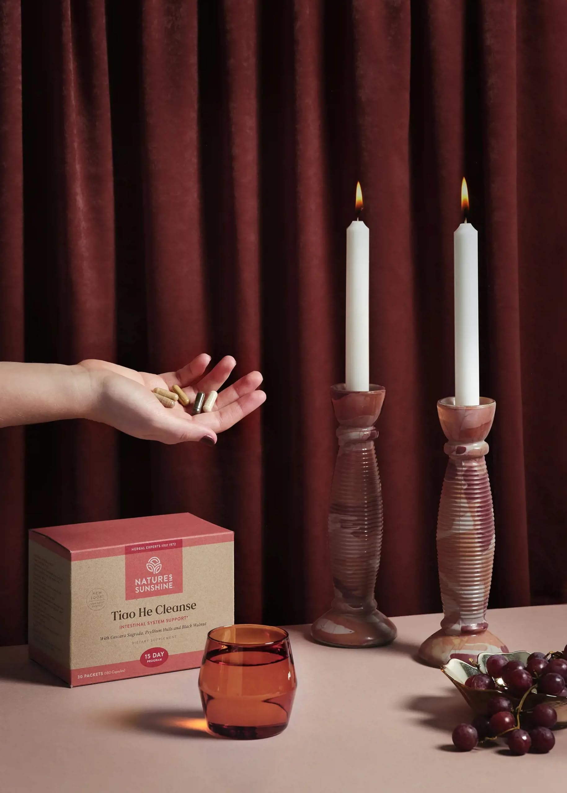 Nature's Sunshine Tiao He product packaging for energy and stress relief potential.