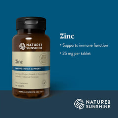 Zinc 25mg tablet product shot
